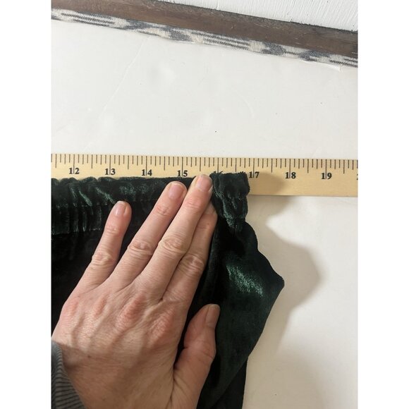 OOAK Green Velvet Hippie Flare Bell Ruffle Womens Pants Whimsigoth Fairy M/ L - Picture 8 of 9